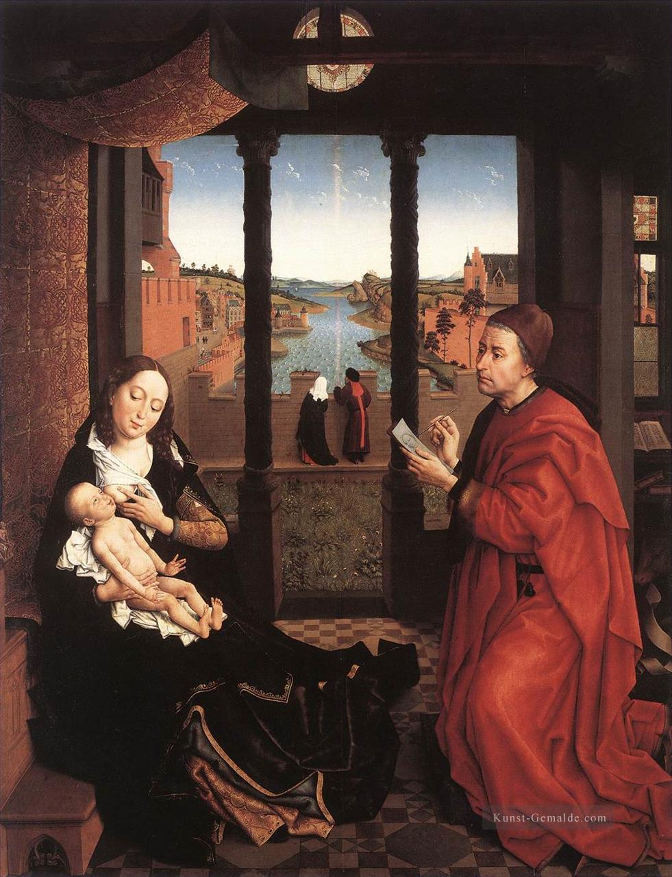 St Luke Zeichnung ein Bildnis der Madonna undatiert Rogier van der Weyden Ölgemälde